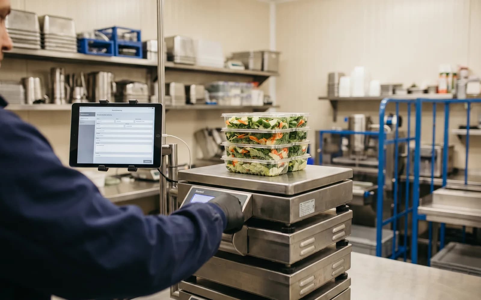Industrial scale passes weight to the QA form – data bridge for quality assurance
