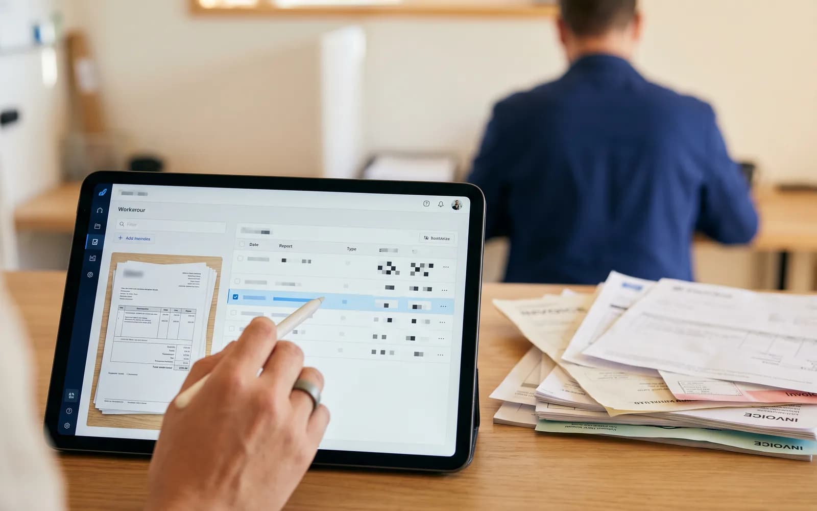 Supplier invoices read automatically into the booking layout – AI document capture