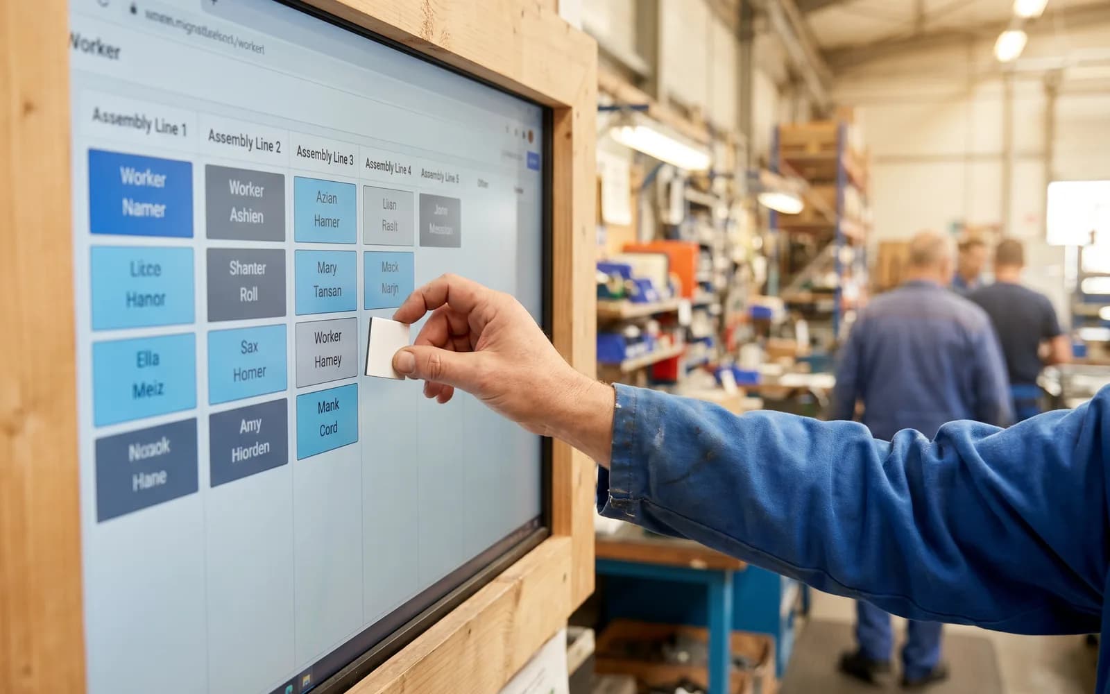 Staffing suggestion for the assembly lines, plant manager correcting it – AI staff allocation