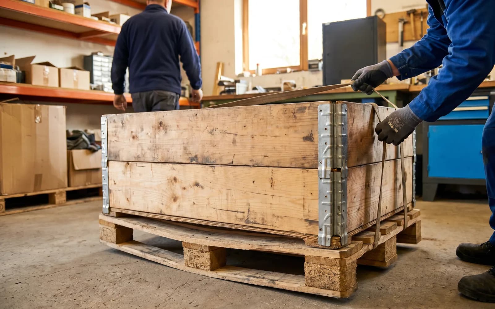 An old heavy server on a pallet that's too small — costly lift-and-shift migration