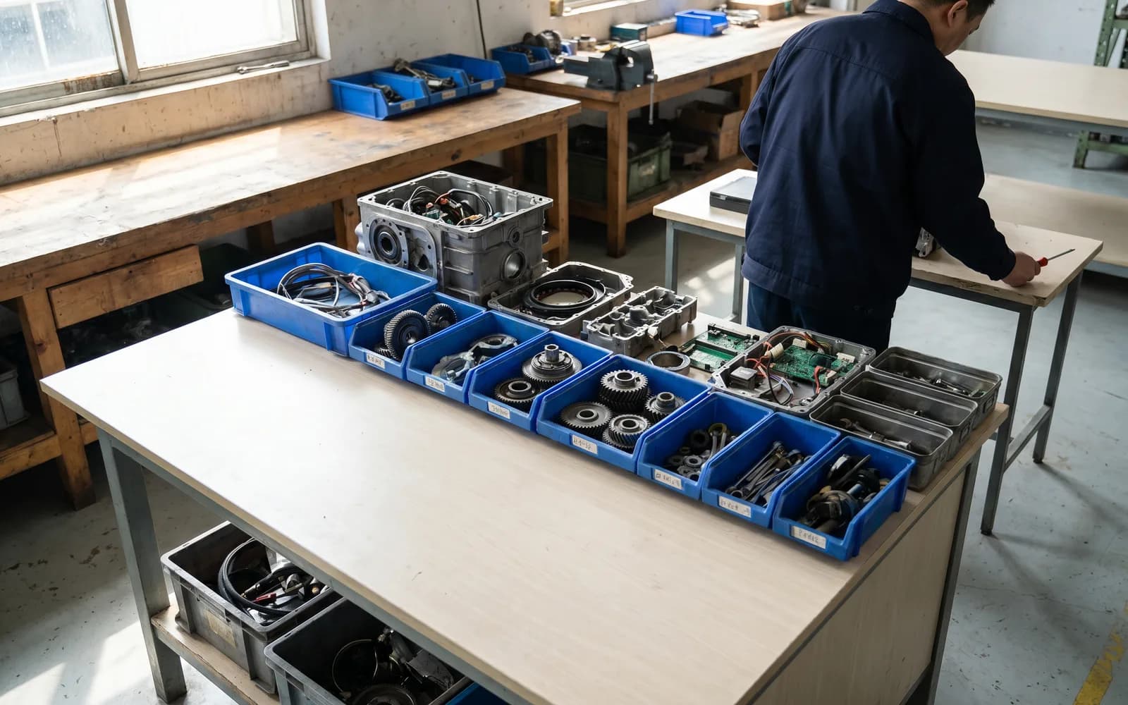 Working machine being dismantled, empty workbench – the risk of a software rewrite